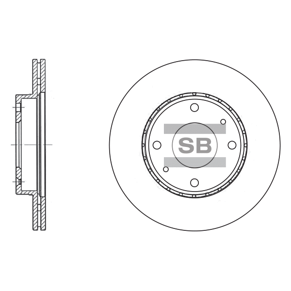 Передний тормозной диск SANGSIN SD1015
