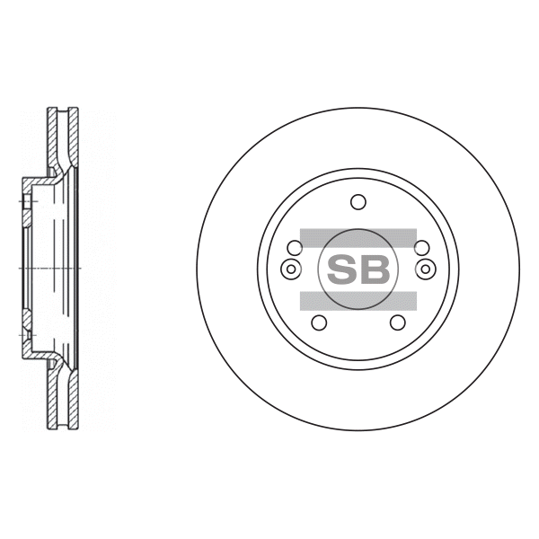 Передний тормозной диск SANGSIN SD1019