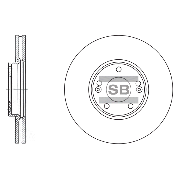 Передний тормозной диск SANGSIN SD1023