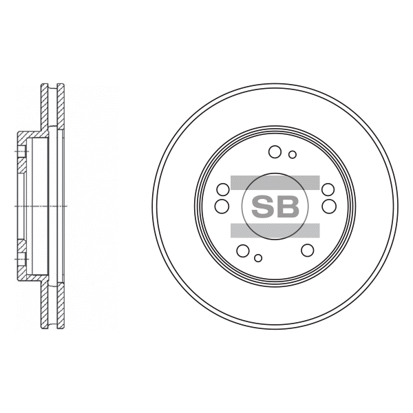 Передний тормозной диск SANGSIN SD1025