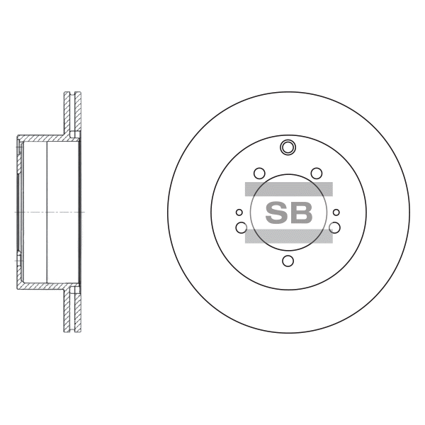 Передний тормозной диск SANGSIN SD1026