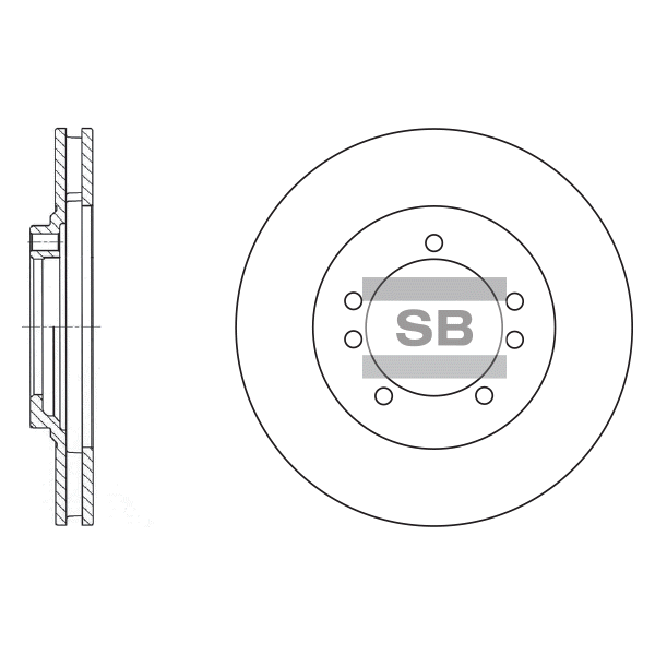 Передний тормозной диск SANGSIN SD1027