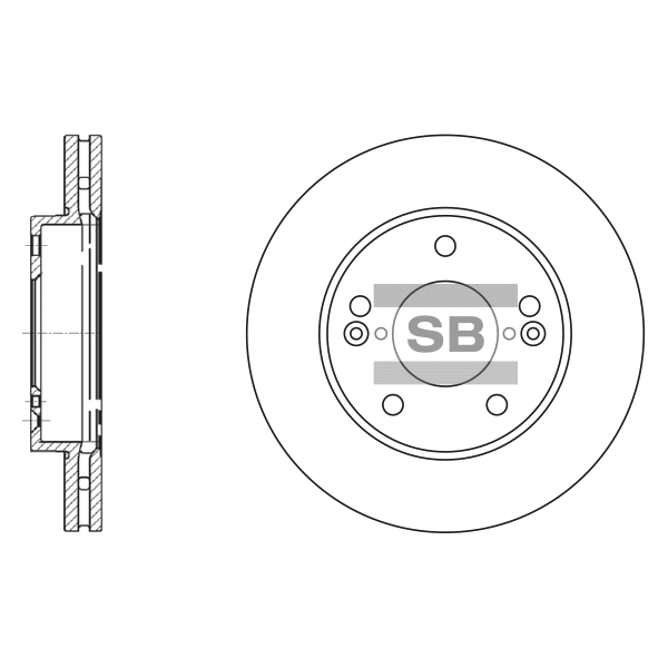 Передний тормозной диск SANGSIN SD1028