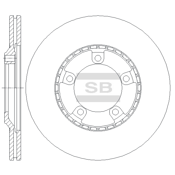 Передний тормозной диск SANGSIN SD1034