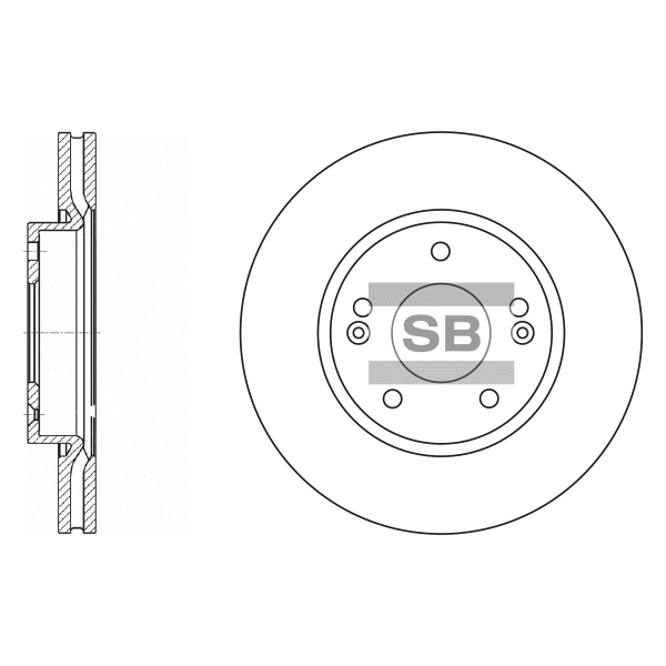 Передний тормозной диск SANGSIN SD1036