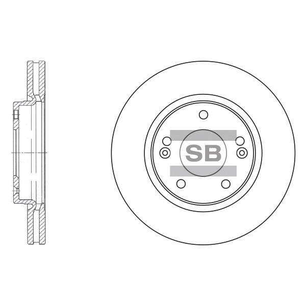 Передний тормозной диск SANGSIN SD1040