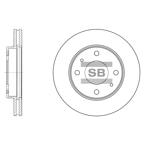 Передний тормозной диск SANGSIN SD1043