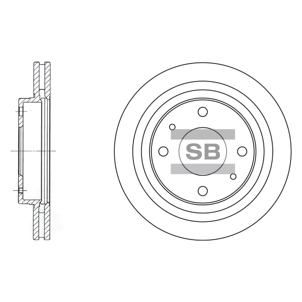 Передний тормозной диск SANGSIN SD1045