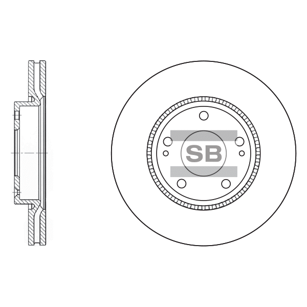 Передний тормозной диск SANGSIN SD1048