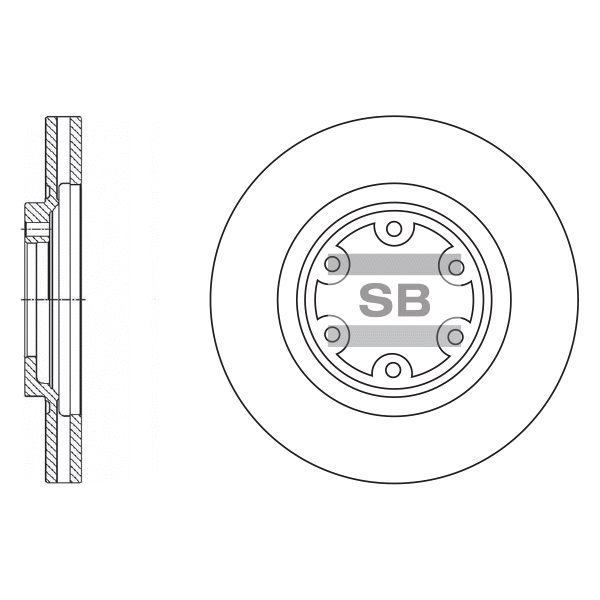 Передний тормозной диск SANGSIN SD1049