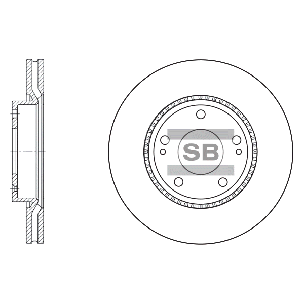 Передний тормозной диск SANGSIN SD1051