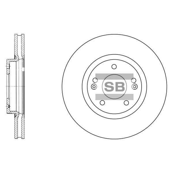 Передний тормозной диск SANGSIN SD1055