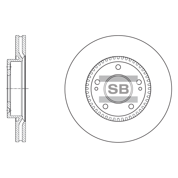 Передний тормозной диск SANGSIN SD1056