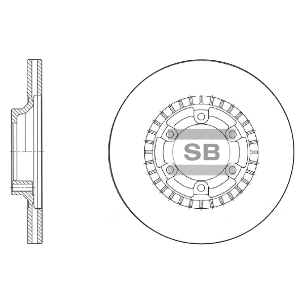 Передний тормозной диск SANGSIN SD1059