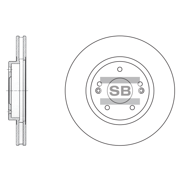 Передний тормозной диск SANGSIN SD1060