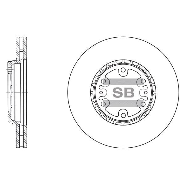 Передний тормозной диск SANGSIN SD1061