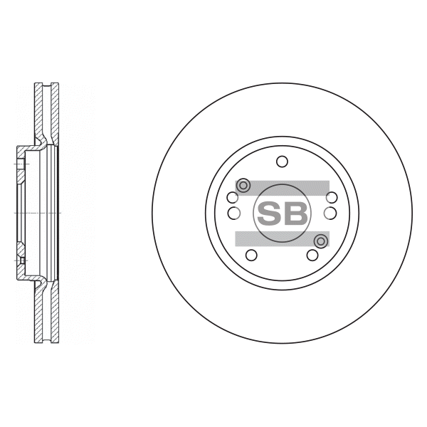 Передний тормозной диск SANGSIN SD1062