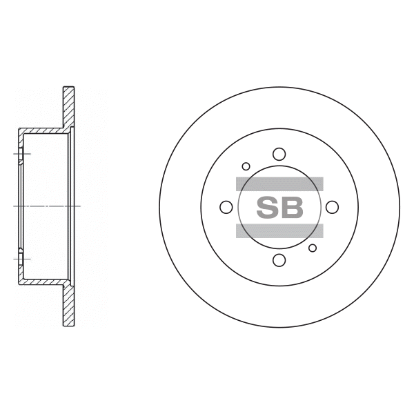 Передний тормозной диск SANGSIN SD1064