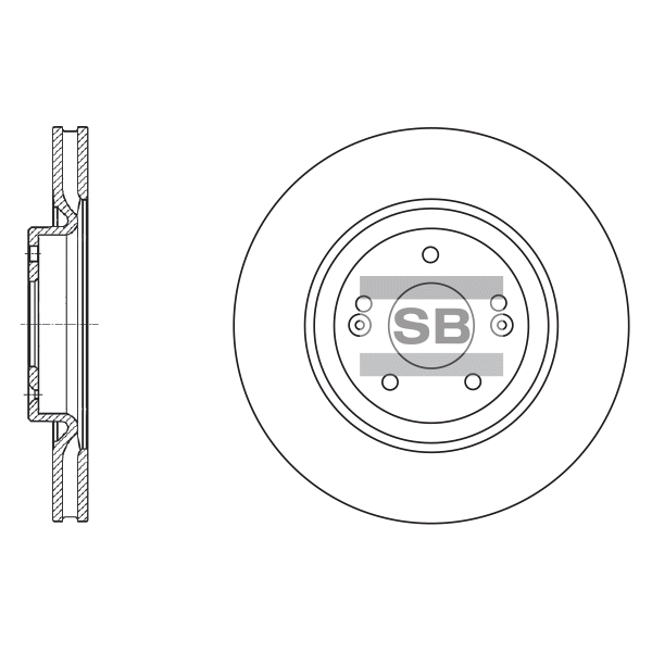 Передний тормозной диск SANGSIN SD1070