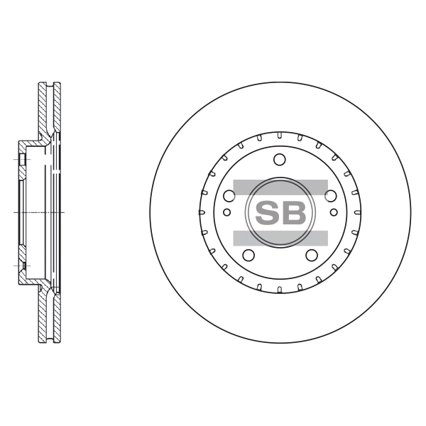 Передний тормозной диск SANGSIN SD1071
