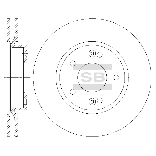 Передний тормозной диск SANGSIN SD1074