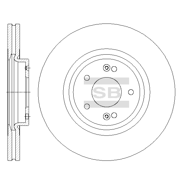 Передний тормозной диск SANGSIN SD1075