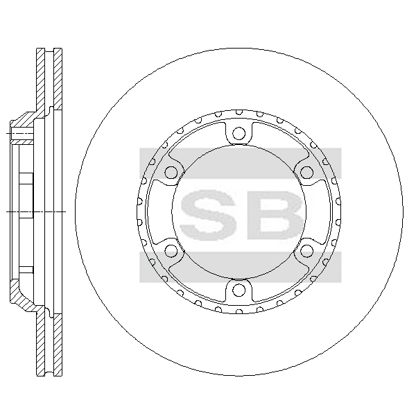 Передний тормозной диск SANGSIN SD1077