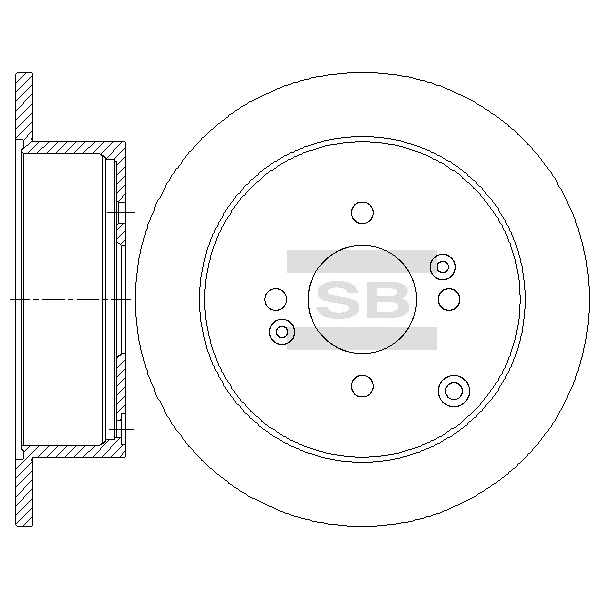 Задний тормозной диск SANGSIN SD1080