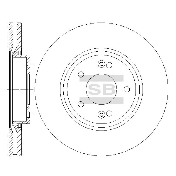 Передний тормозной диск SANGSIN SD1086
