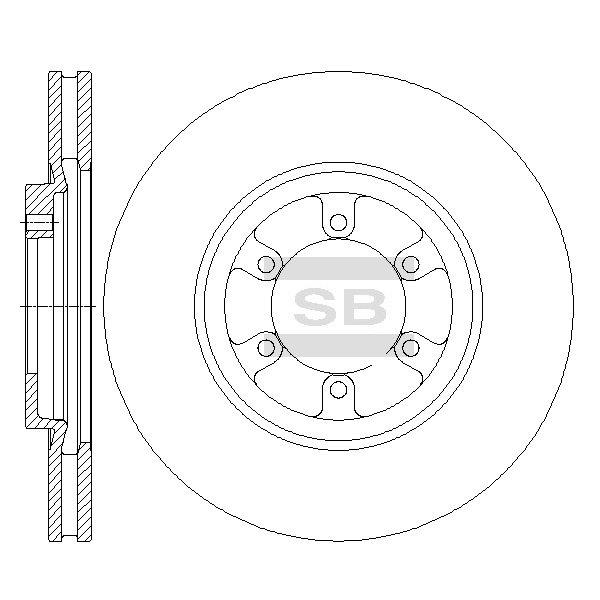 Передний тормозной диск SANGSIN SD1088