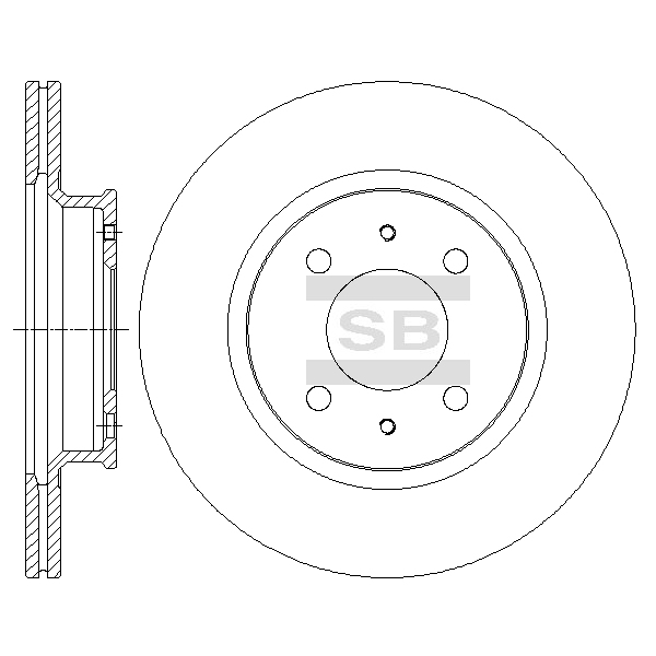 Передний тормозной диск SANGSIN SD1098