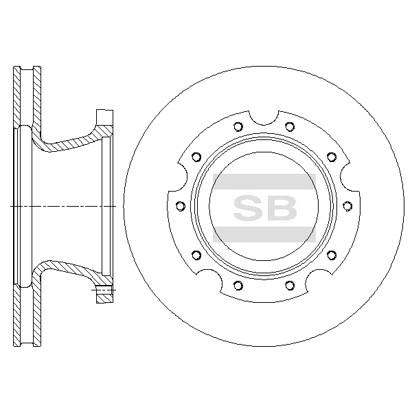 Передний тормозной диск SANGSIN SD1104