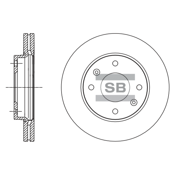 Передний тормозной диск SANGSIN SD1113