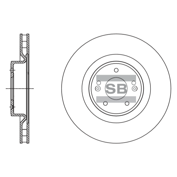 Передний тормозной диск SANGSIN SD1117