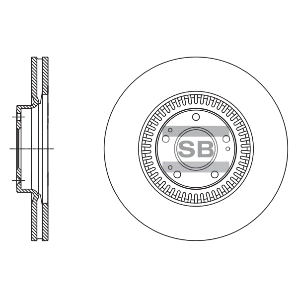 Передний тормозной диск SANGSIN SD1127