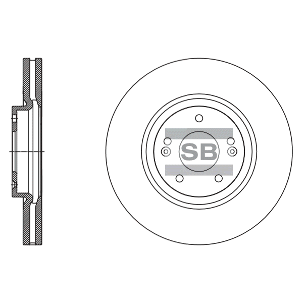 Передний тормозной диск SANGSIN SD1132