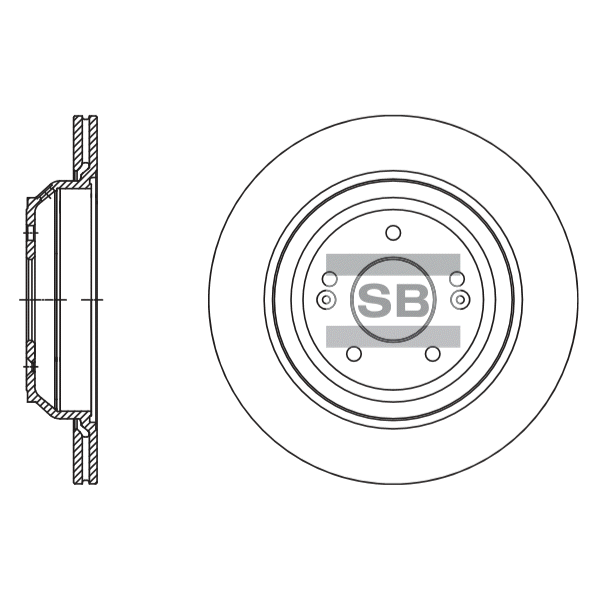 Задний тормозной диск SANGSIN SD1134