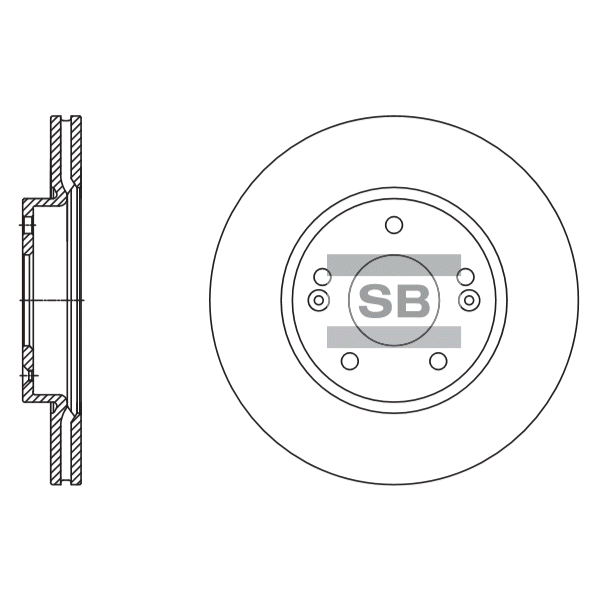 Передний тормозной диск SANGSIN SD1135