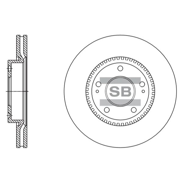 Передний тормозной диск SANGSIN SD1139