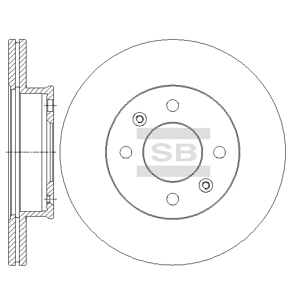 Передний тормозной диск SANGSIN SD1143
