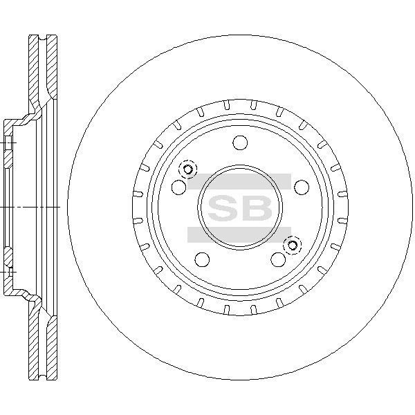 Передний тормозной диск SANGSIN SD1146