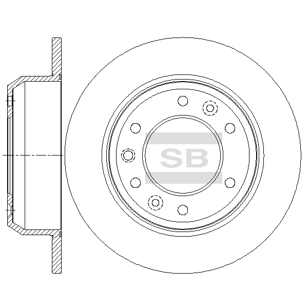 Передний тормозной диск SANGSIN SD1148