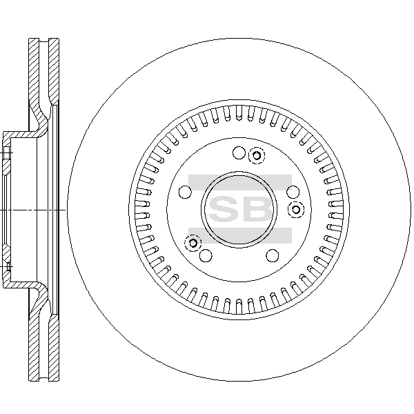Передний тормозной диск SANGSIN SD1149
