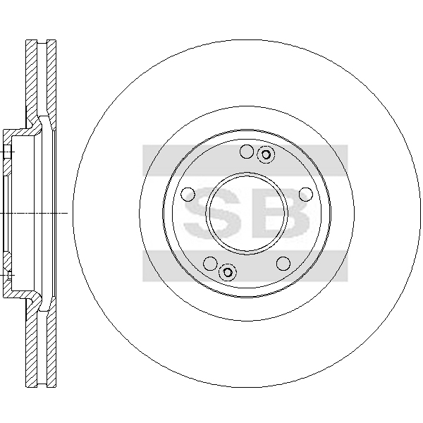 Передний тормозной диск SANGSIN SD1154