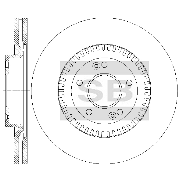 Передний тормозной диск SANGSIN SD1155
