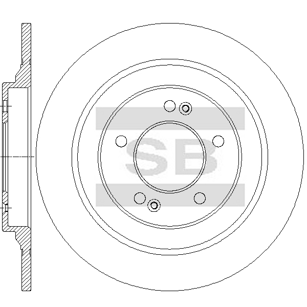 Передний тормозной диск SANGSIN SD1158