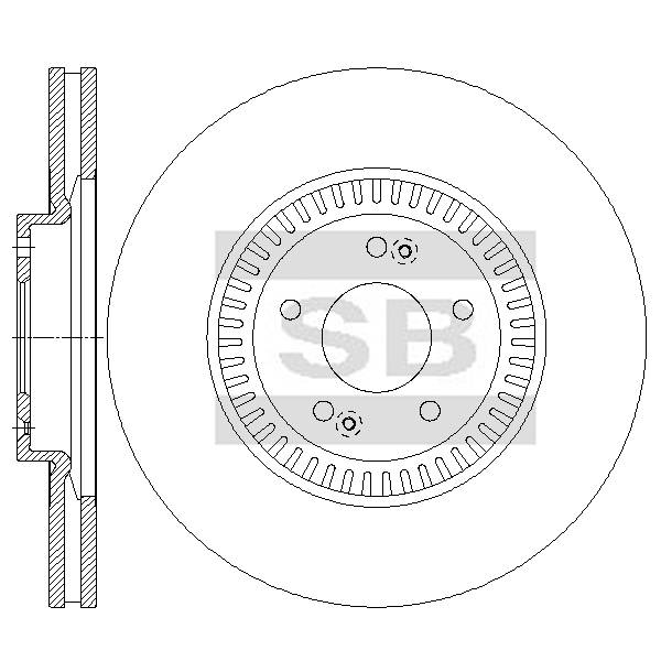 Передний тормозной диск SANGSIN SD1163