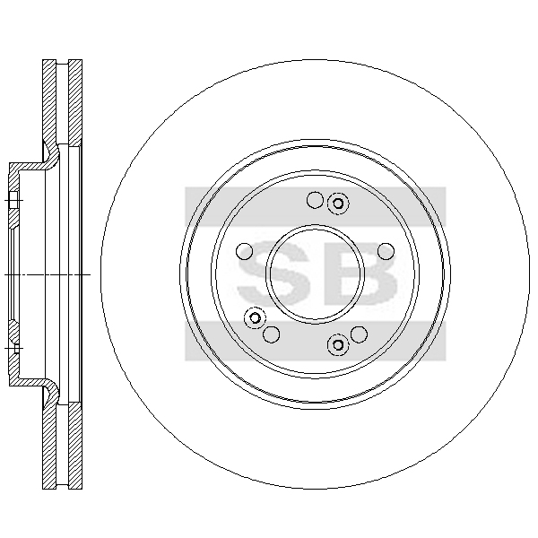 Передний тормозной диск SANGSIN SD1164