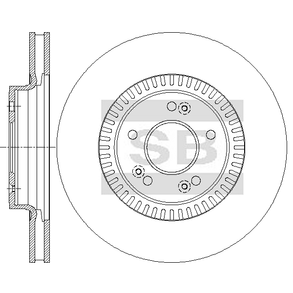 Передний тормозной диск SANGSIN SD1165