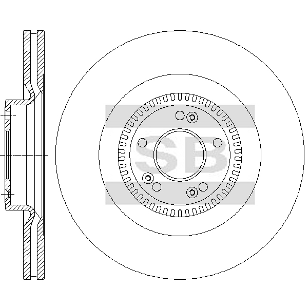 Передний тормозной диск SANGSIN SD1168